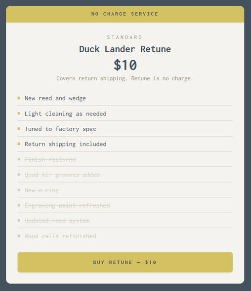 Duck Lander Call Service